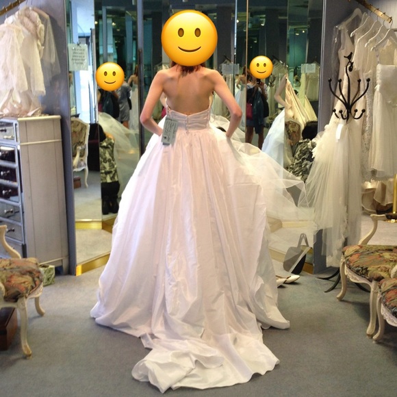 Wtoo beautiful White Gown size 2 extra long Debutante/Wedding/Quinceañera - Picture 11 of 13